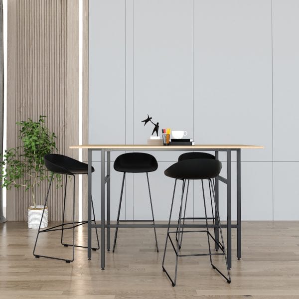 Bàn đứng mặt gỗ Plyood phủ melamin chân sắt lắp ráp STD68034 - hình 3