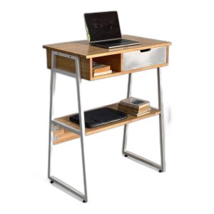 Bàn đứng Woba gỗ cao su chân sắt - STD68043