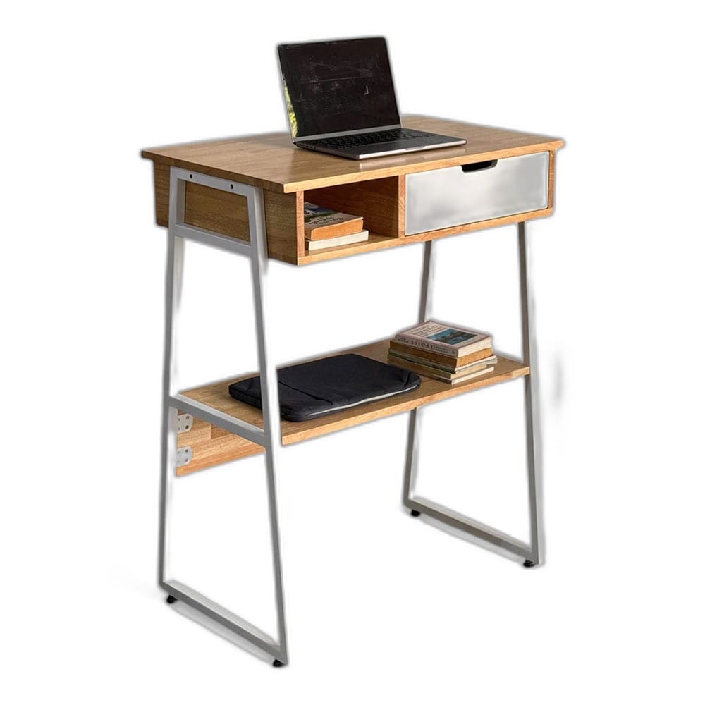 Bàn đứng Woba gỗ cao su chân sắt - STD68043 Bàn đứng Woba gỗ cao su chân sắt - STD68043