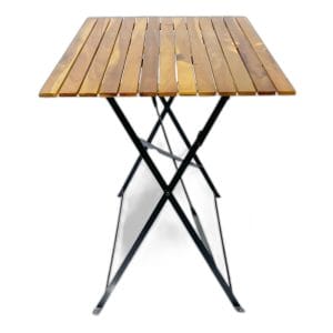 Bàn gấp gọn ngoài trời 60x80cm mặt gỗ tràm CFD68092