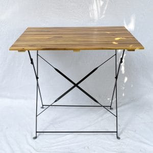Bàn gấp gọn ngoài trời 60x80cm mặt gỗ tràm CFD68092 - hình 1