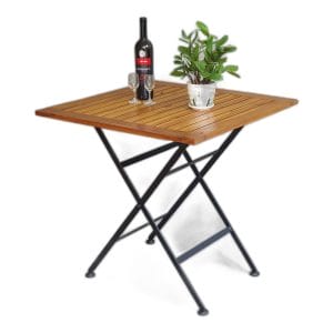 Bàn ngoài trời xếp gọn REFORD 75x75cm gỗ tràm CFD68089