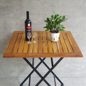 Bàn ngoài trời xếp gọn REFORD 75x75cm gỗ tràm CFD68089 - hình 1