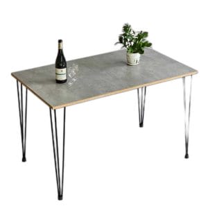 Bàn quán ăn cafe 120x70cm gỗ plywood chân sắt Hairpin CFD68200