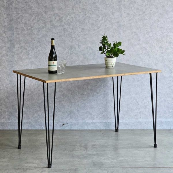 Bàn quán ăn cafe 120x70cm gỗ plywood chân sắt Hairpin CFD68200 - hình 5