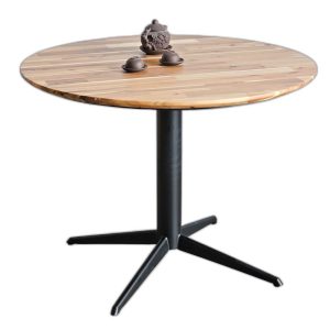 Bàn tròn 100cm gỗ tràm chân sắt