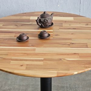 Bàn tròn 100cm gỗ tràm chân sắt - hình 1