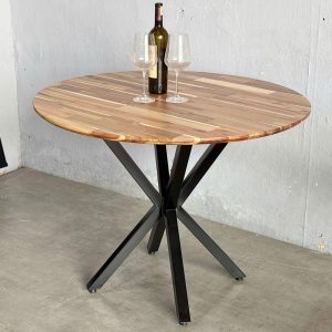 Bàn tròn 100cm gỗ Tràm chân sắt - hình 1