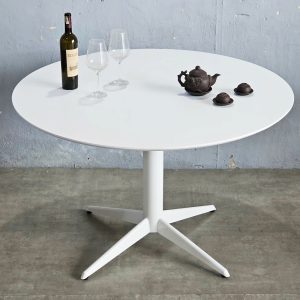 Bàn tròn 120cm gỗ cao su chân sắt - hình 2