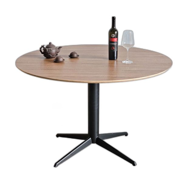 Bàn tròn 120cm gỗ plywood chân sắt