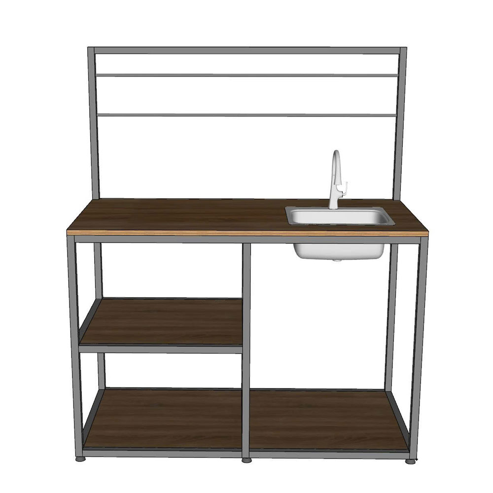 Bếp Mini 120cm gỗ plywood chống nước cho phòng trọ Bếp Mini 120cm gỗ plywood chống nước cho phòng trọ - hình 2