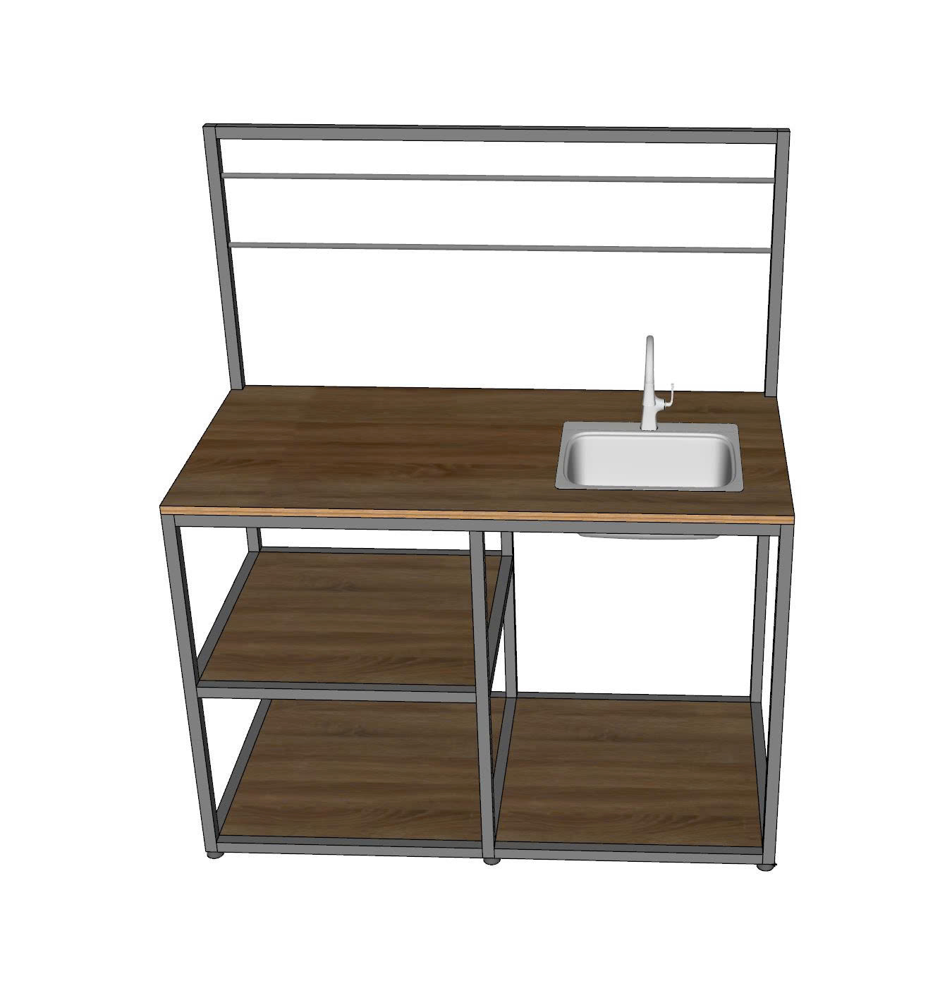 Bếp Mini 120cm gỗ plywood chống nước cho phòng trọ Bếp Mini 120cm gỗ plywood chống nước cho phòng trọ - hình 4
