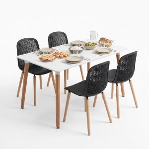 Bộ bàn ăn 120cm và 4 ghế - hình 4