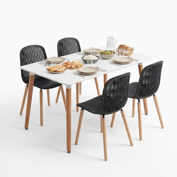 Bộ bàn ăn 120cm và 4 ghế - hình 4