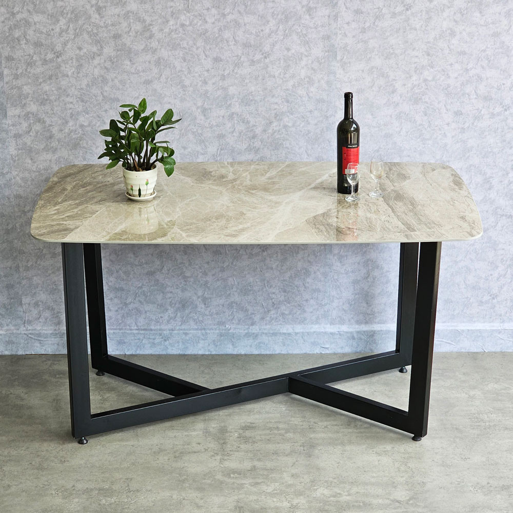Bộ bàn ăn chữ nhật 140x80cm mặt đá ceramic và 4 ghế ăn Bộ bàn ăn chữ nhật 140x80cm mặt đá ceramic và 4 ghế ăn - hình 3