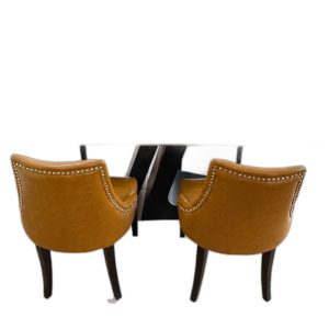 Bộ Bàn Ăn Gỗ Plywood và 4 Ghế Nệm Lưng Cao