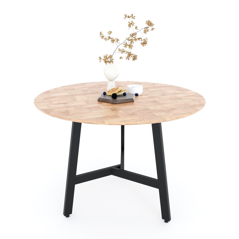 Bộ Bàn Ăn Tròn Và 4 Ghế Nệm Cam Bộ Bàn Ăn Tròn Và 4 Ghế Nệm Cam - hình 3