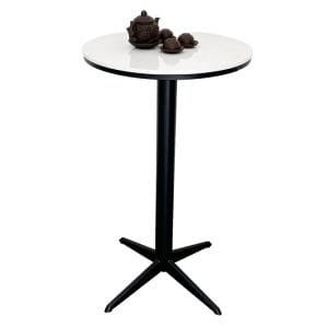 Bộ bàn bar tròn mặt đá và 2 ghế nệm simili C - hình 1