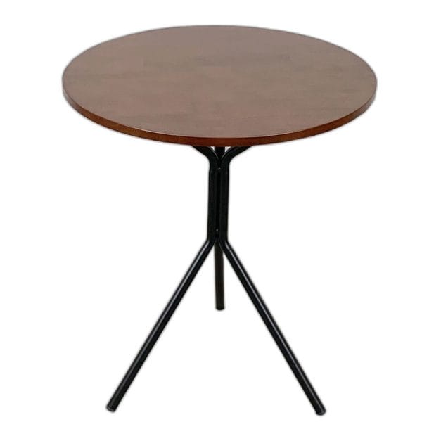 Bộ Bàn Cafe Tròn 60cm Và 2 Ghế Mặt Gỗ Lưng Tựa Sắt C
