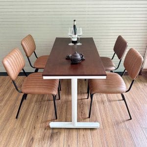 Bộ bàn chữ nhật 4 ghế nhà hàng, cafe C - hình 1