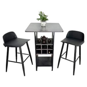 Bộ bàn ghế bar 2 người kết hợp tủ rượu C