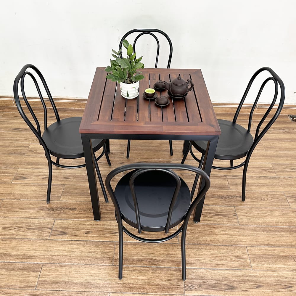 Bộ bàn ghế cafe, bàn ghế ngoài trời 4 người C Bộ bàn ghế cafe, bàn ghế ngoài trời 4 người C - hình 3