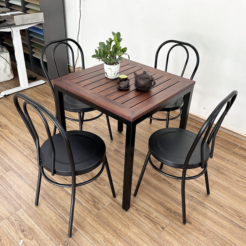 Bộ bàn ghế cafe, bàn ghế ngoài trời 4 người C Bộ bàn ghế cafe, bàn ghế ngoài trời 4 người C - hình 4