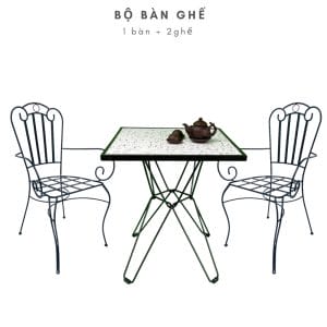 Bộ bàn ghế cafe ngoài trời C - hình 3
