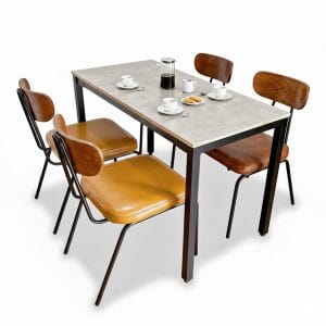 Bộ bàn ghế cafe, nhà hàng 4 người C - hình 1