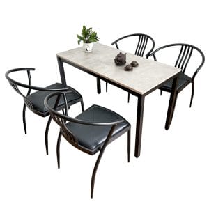 Bộ bàn ghế cafe, nhà hàng 4 người C - hình 1