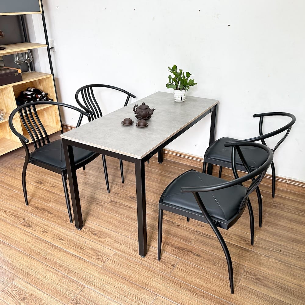 Bộ bàn ghế cafe, nhà hàng 4 người C Bộ bàn ghế cafe, nhà hàng 4 người C - hình 4