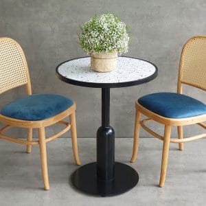 Bộ bàn ghế cafe tròn 2 ghế Thonet 1 bàn trà C - hình 1