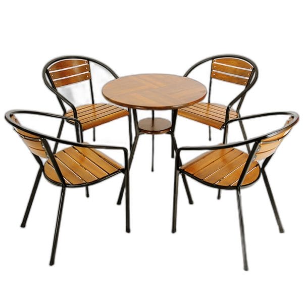 Bộ bàn ghế ngoài trời 4 người Moon C