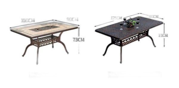 Bộ Bàn Ghế Nhôm Đúc 4 Ghế Màu Nâu Đen Bàn Tròn