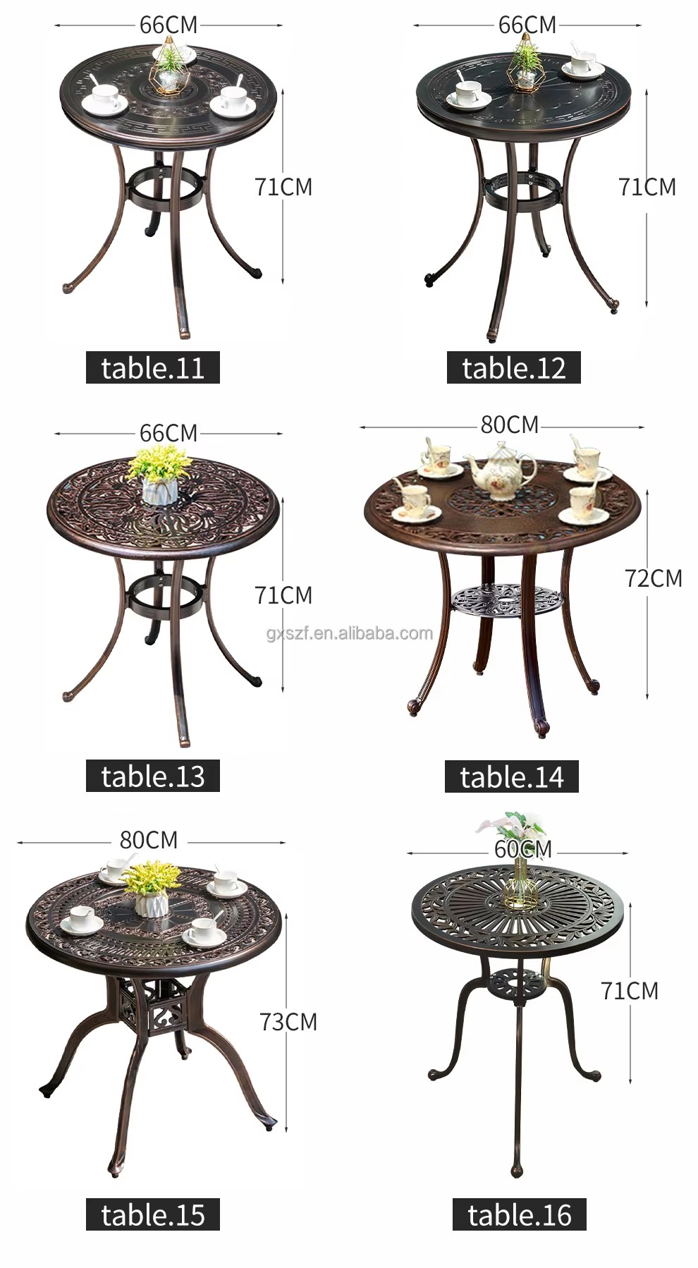 Bộ Bàn Ghế sân vườn nhôm đúc tròn 4 ghế màu đồng Bộ Bàn Ghế sân vườn nhôm đúc tròn 4 ghế màu đồng - hình 2