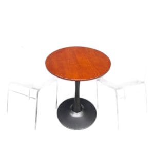 Bộ Bàn Tulip Tròn Và 2 Ghế Lưng Tựa Sắt C