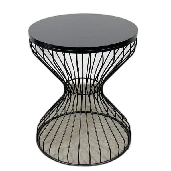 CFD68047 - Bàn Cafe đồng hồ cát gỗ Cao Su tròn 60cm nhiều màu
