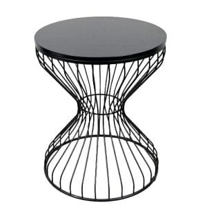 CFD68047 - Bàn Cafe đồng hồ cát gỗ Cao Su tròn 60cm nhiều màu - hình 1