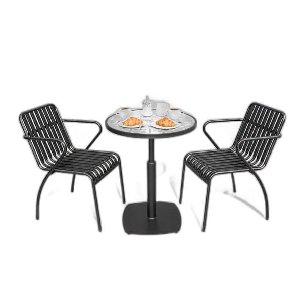 Combo 1 bàn cafe tròn và 2 ghế cafe sắt C