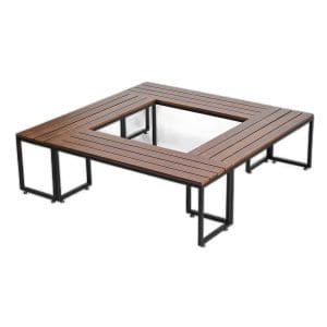 Combo 4 cái ghế băng dài 120x35cm gỗ cao su C
