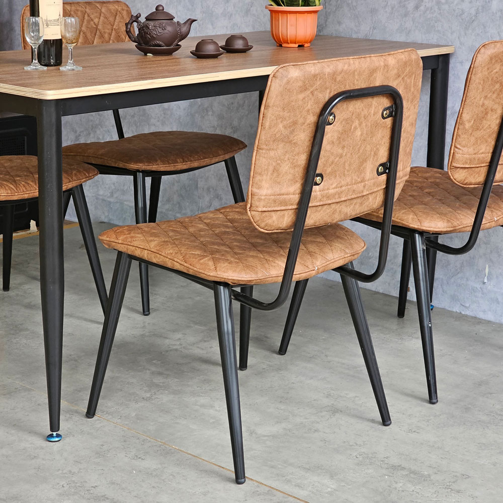 Combo bàn ăn 140x70cm gỗ plywood và 4 ghế ăn bọc nệm Combo bàn ăn 140x70cm gỗ plywood và 4 ghế ăn bọc nệm - hình 5