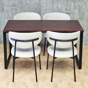 Combo bàn ăn chữ nhật 140x70cm và 4 ghế Orleando - hình 1