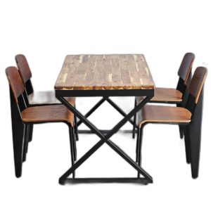 Combo bàn ăn chữ nhật và 4 ghế ăn