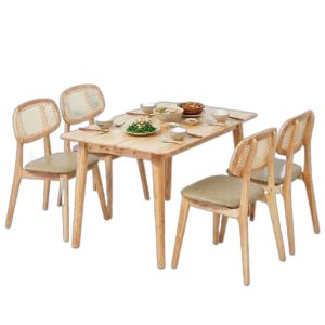 Combo bàn ăn chữ nhật và 4 ghế ăn
