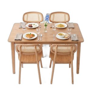 Combo bàn ăn chữ nhật và 4 ghế ăn