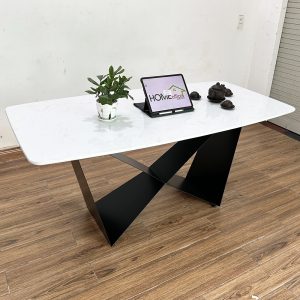 Combo bàn ăn chữ nhật và 6 ghế ăn bọc da - hình 1