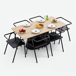 Combo bàn ăn chữ nhật và 6 ghế Cozy - hình 1