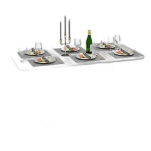 Combo bàn ăn mặt đá 140x80cm và 6 ghế ăn bọc da