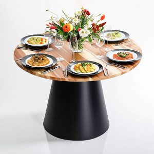 Combo bàn ăn tròn 120cm và 6 ghế Simon - hình 1