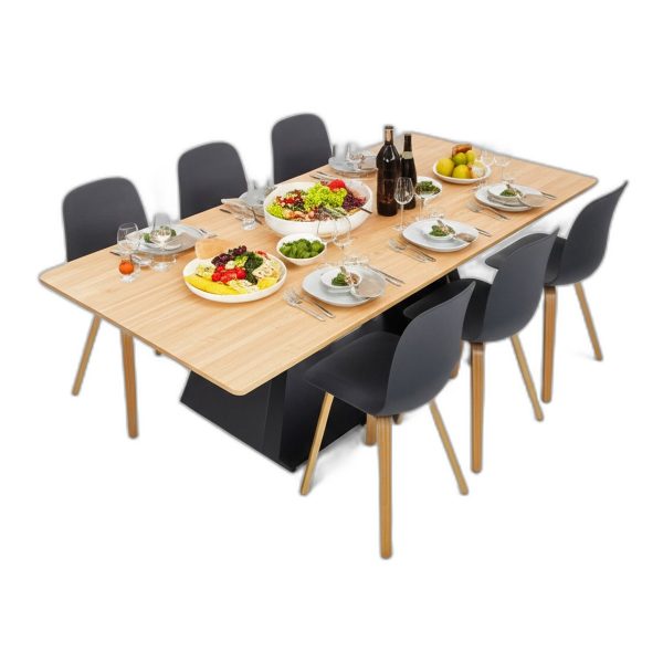 Combo bàn ăn và 6 ghế ăn bọc da